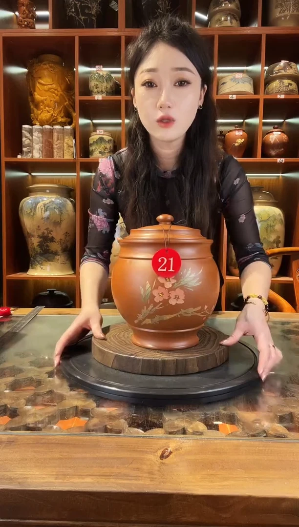 罐云南建水紫陶复烧茶罐@21