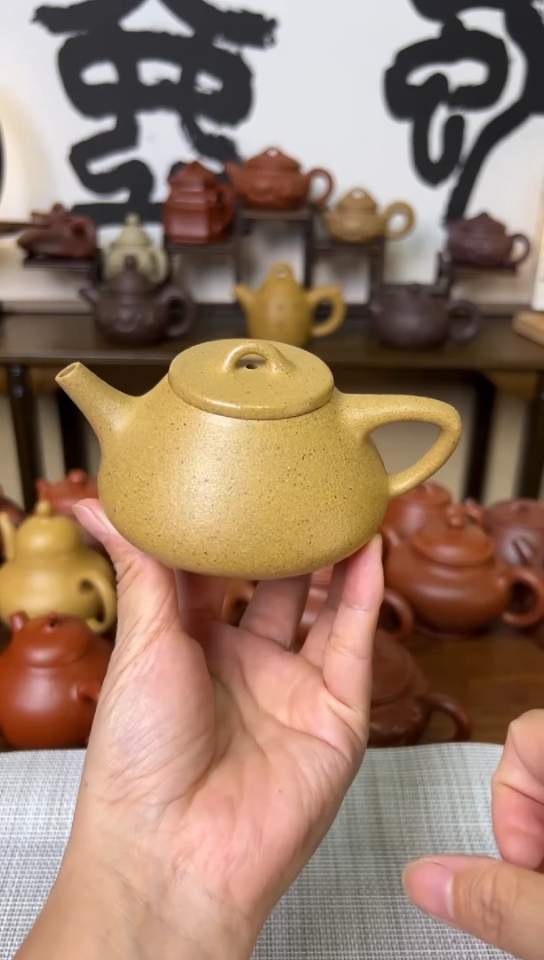 茶壶段泥黄金段子冶石瓢壶170CC