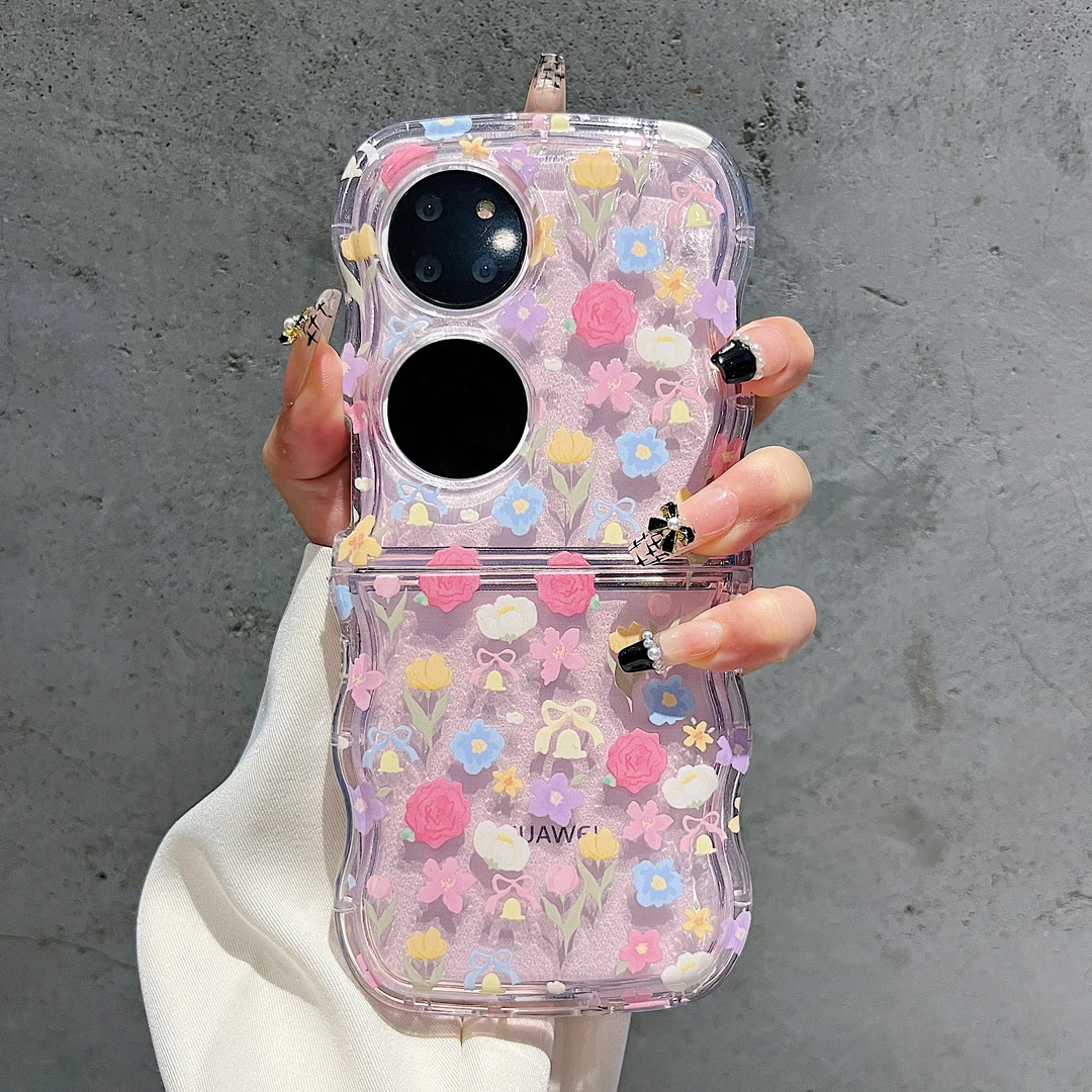 ins风小清新春夏碎花适用华为p50pocket手机壳purax新款pockets