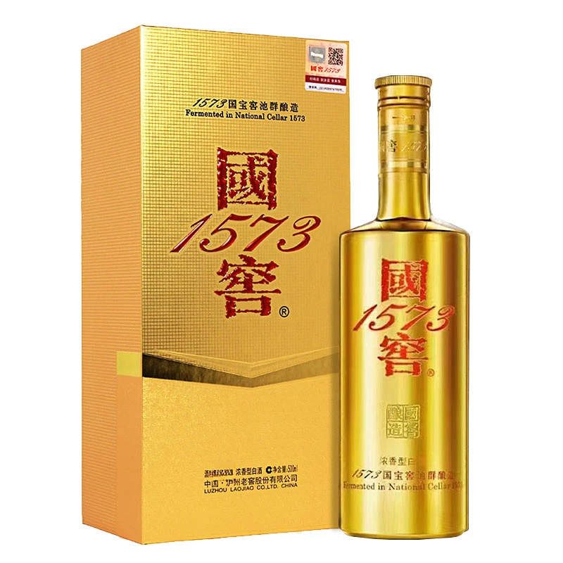 国窖1573儒商 国宝金 52度 500ml*1瓶浓香型白酒 52度