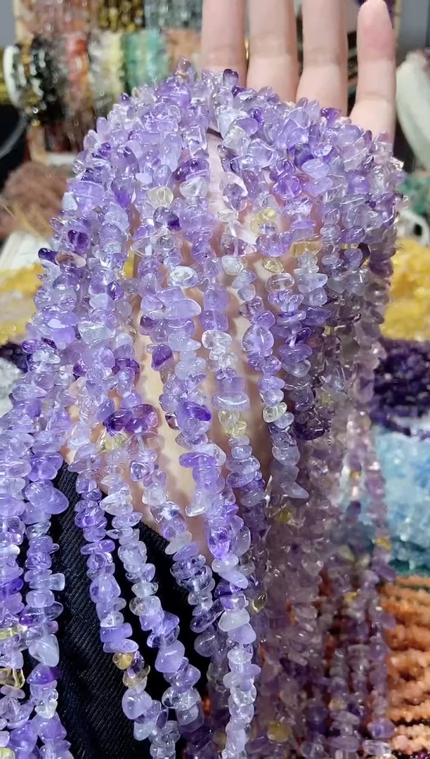 未镶嵌珠宝半成品水晶紫黄晶