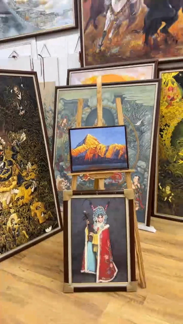 油画带框50*70办公室客厅茶室玄关家居挂画客厅挂画油画版画