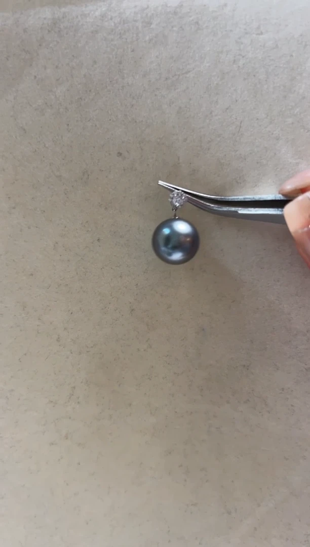 18K金镶嵌海水珍珠DA 大溪地吊坠 12-13  xh013