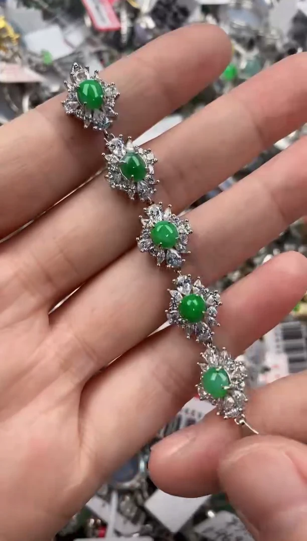 银S925镶嵌戒指翡翠333----3
