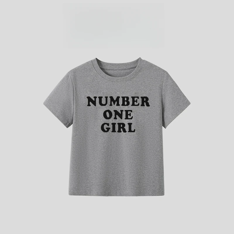 2025女装潮牌新款圆领运动印花T恤女夏透气简约休闲百搭短袖小众