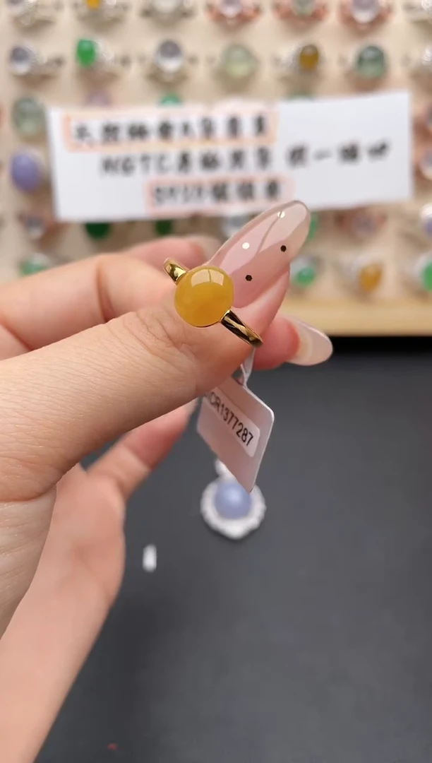 【闪购商品】翡翠戒指银S925镶嵌一物一证一礼盒