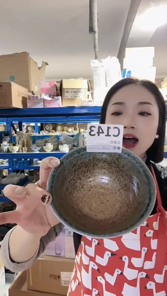【闪购商品】瓷片日本进口瓷器13cm碗一只C143