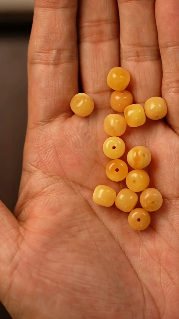 蜜蜡未镶嵌珠宝奇石S10蜜蜡珠珠