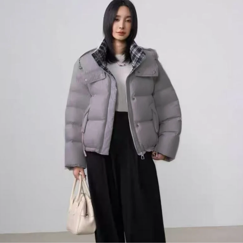 高档泡芙加厚保暖韩系简约新款外套百搭面包服6037[FZS]J