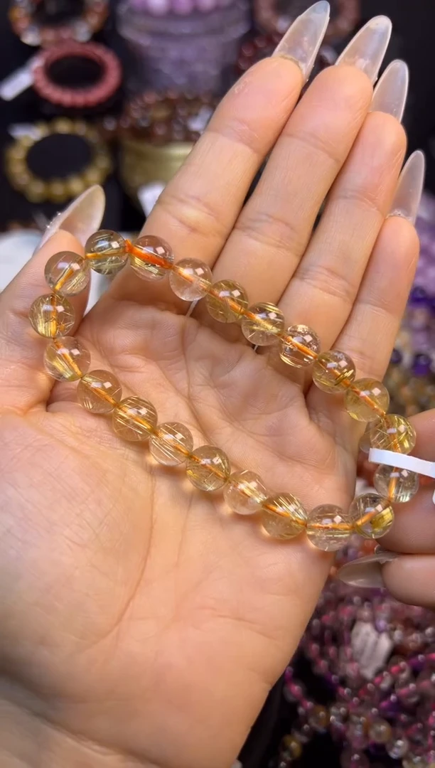 未镶嵌手串水晶金发晶9.8mm