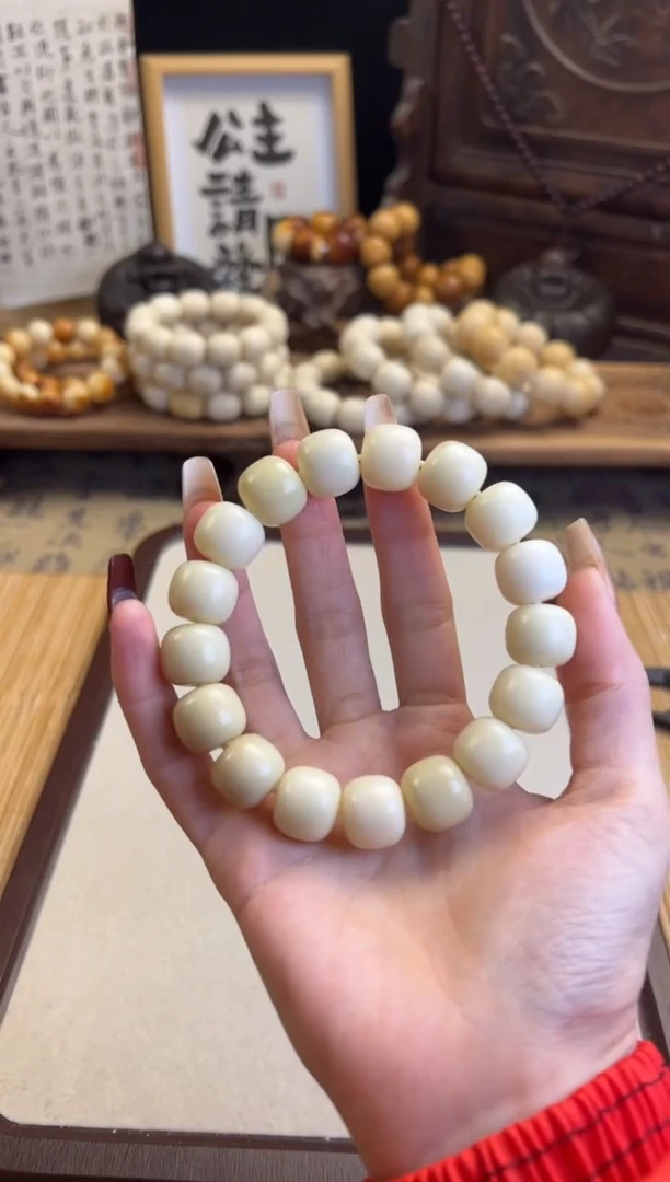 【闪购商品】菩提根/象牙果手串卡14青苹果桶珠手串100