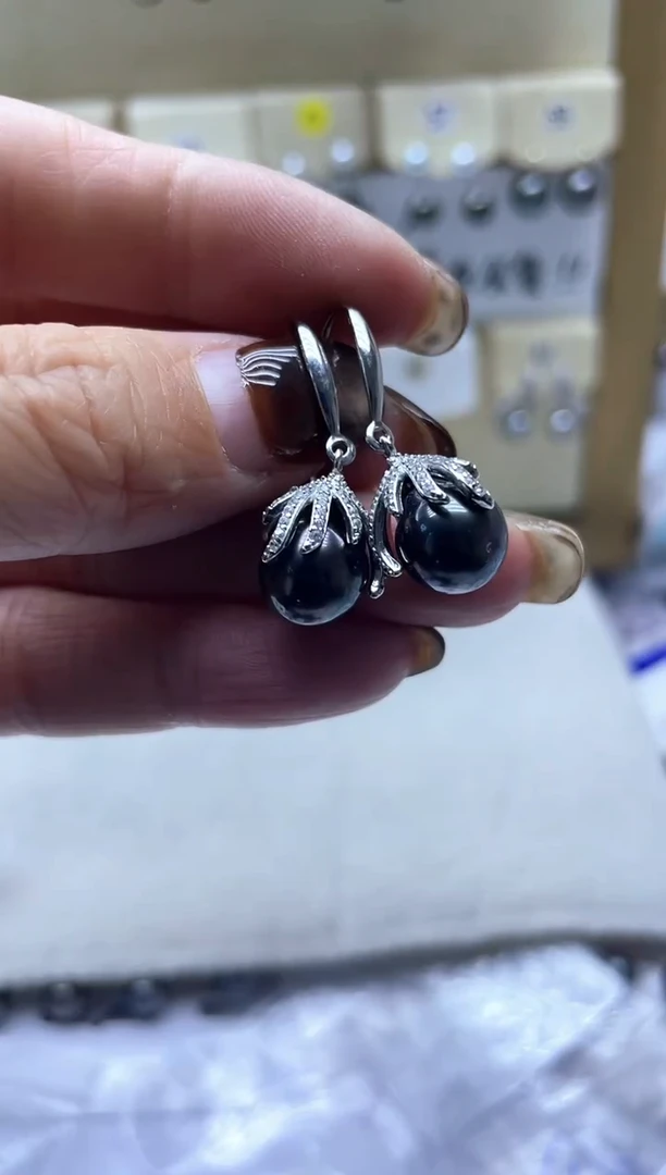 【闪购商品】海水珍珠耳饰银S925镶嵌2