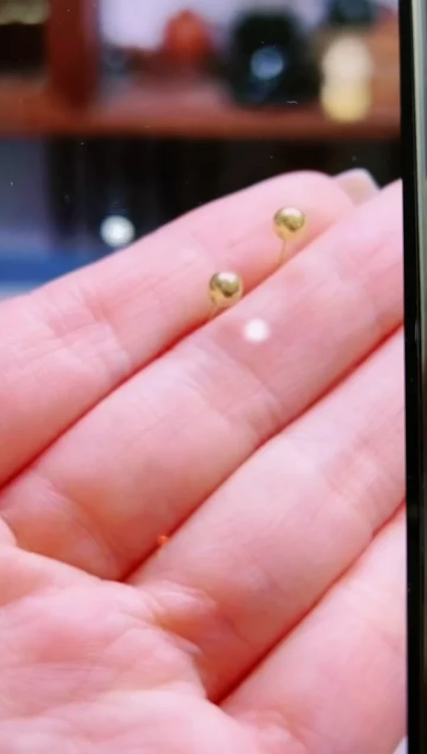 【闪购商品】18K金耳饰18k金耳钉*3 ZX 4mm