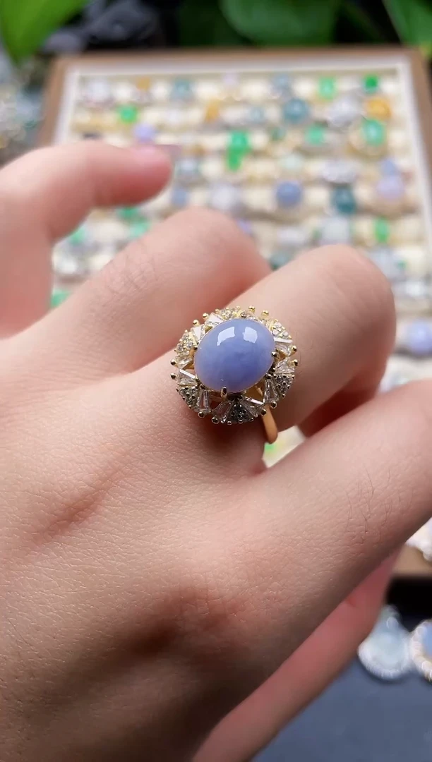 银S925镶嵌戒指翡翠225