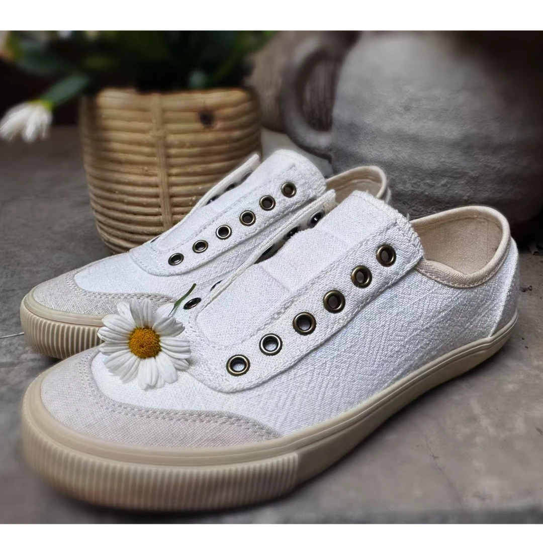 西子分享 1002 定制版 时尚休闲 百搭 粗织麻【板鞋】