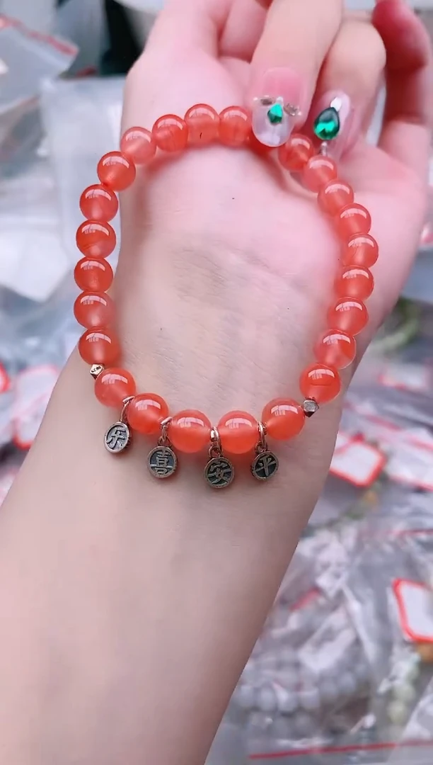 手链银S925镶嵌南红玛瑙多样性发拍一发一