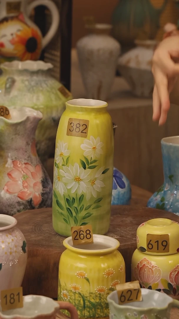 陶瓷382景德镇设计师手作花器摆件侘寂风