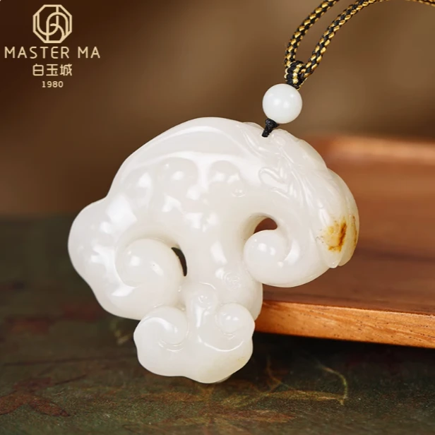 玉如意｜马瑞白玉城和田玉新疆非遗白玉手工雕刻挂件