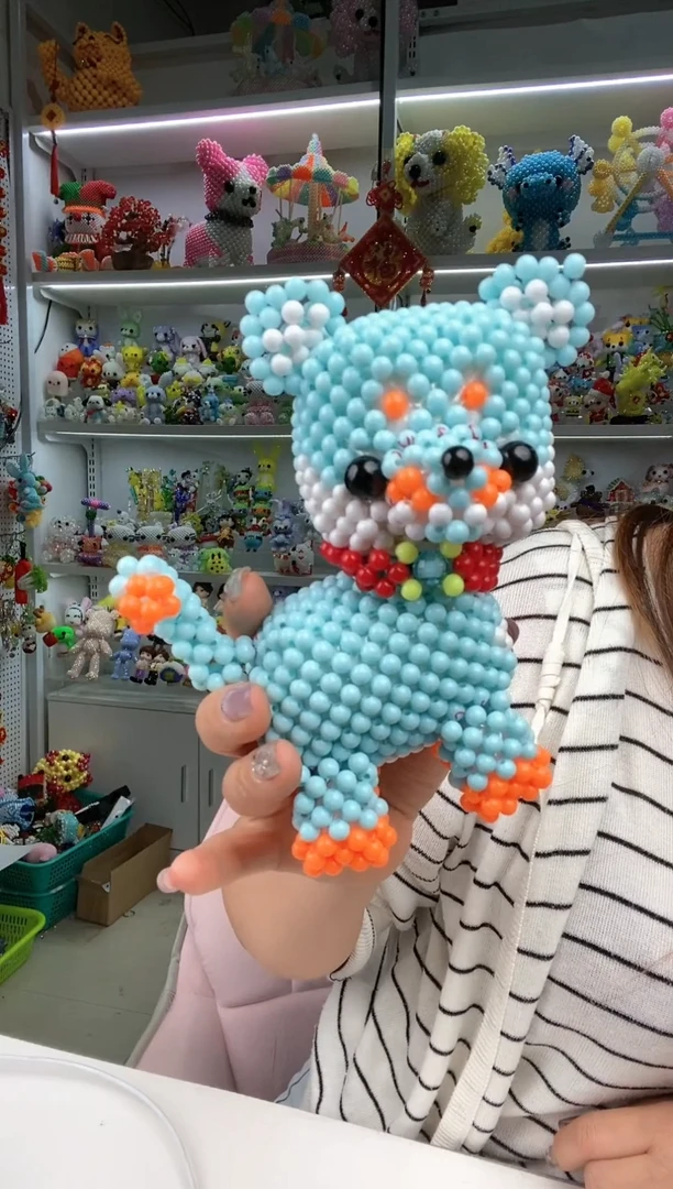 亚克力2422卡6糖果珠黑汪汪材料包1套蓝色