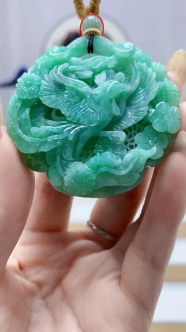 未镶嵌定制翡翠4852DD-毛货挂件87