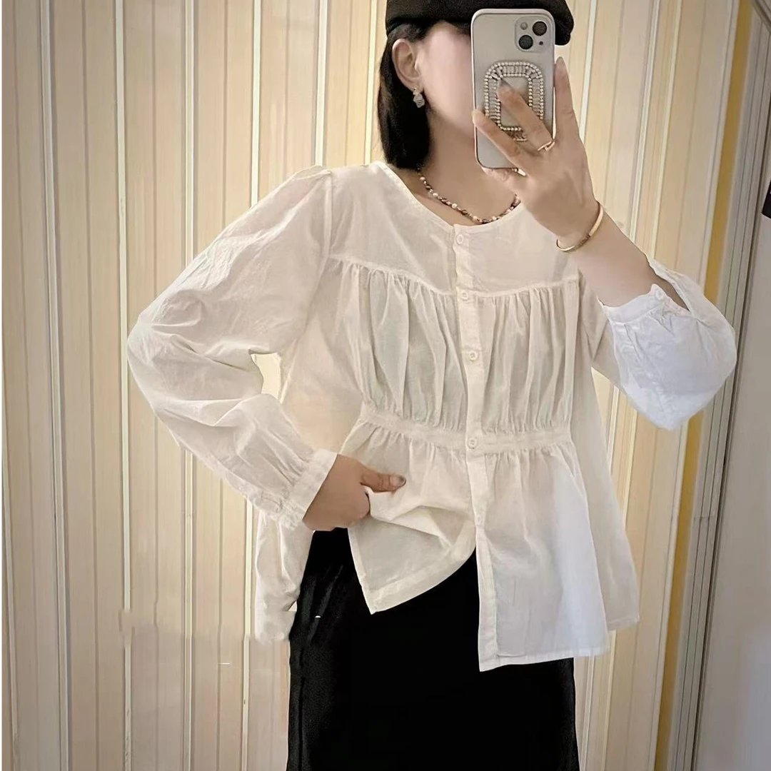 【柚子同款】ZJ早秋款A版褶皱时尚小开衫2412