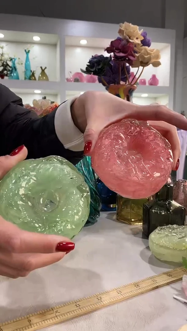 婉*慕忆家手作琉璃花瓶2个