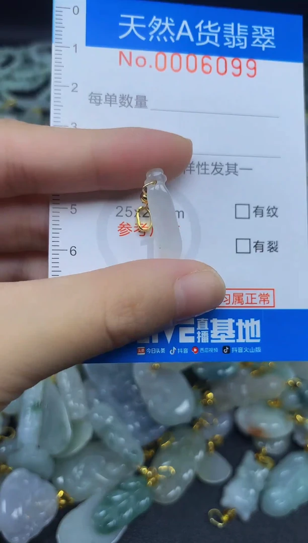 颈饰未镶嵌翡翠净货挂件-6099