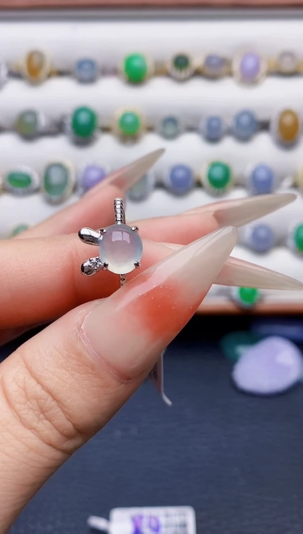 银S925镶嵌戒指翡翠1406