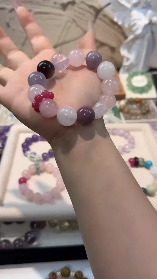 烟晶手链银S925镶嵌1