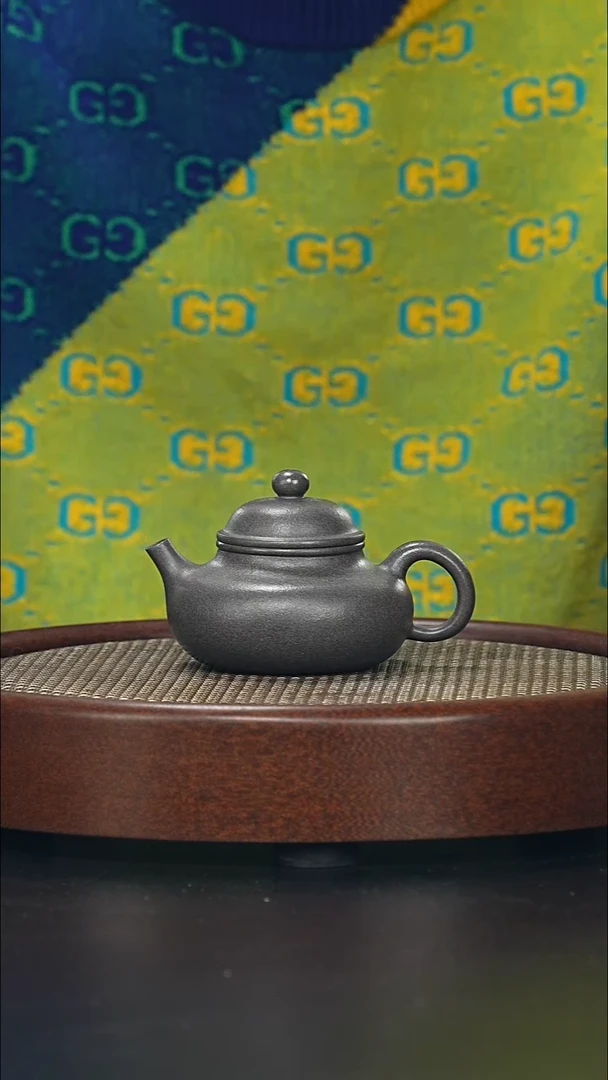 茶壶紫砂大容天-还原烧-全手工-（黄降坡）