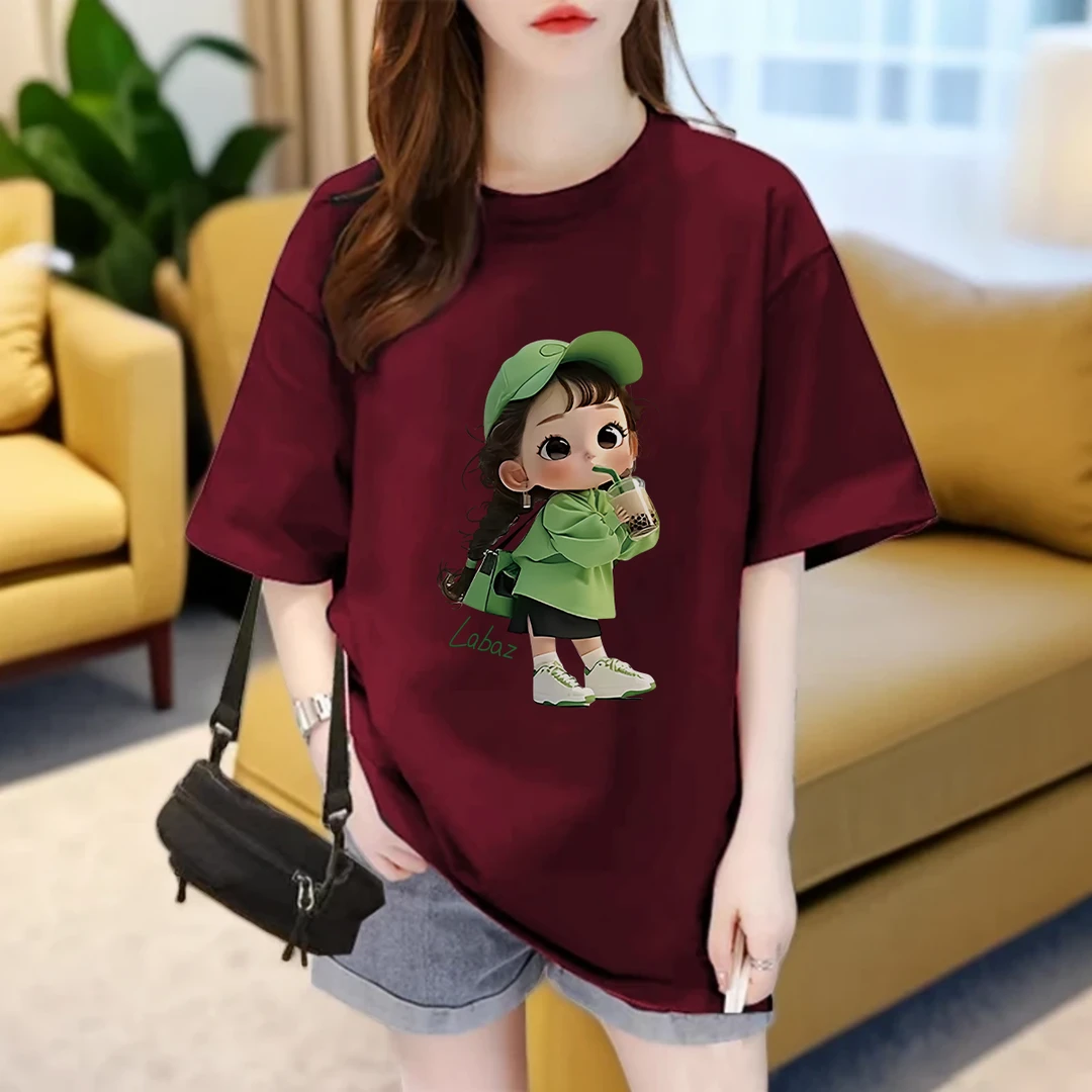 独特漂亮t恤短袖女2025新款爆款宽松洋气遮肚子显瘦上衣服女装ins