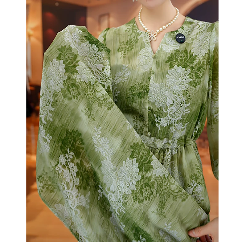 【枫华】高端气质洋气显瘦连衣裙2025夏季新款轻奢高级感长裙2667