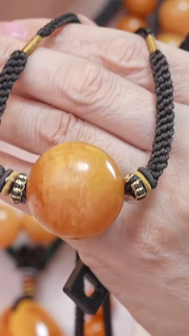 蜜蜡颈饰未镶嵌8315天然蜜蜡珠宝奇石云端妖孽全部保真