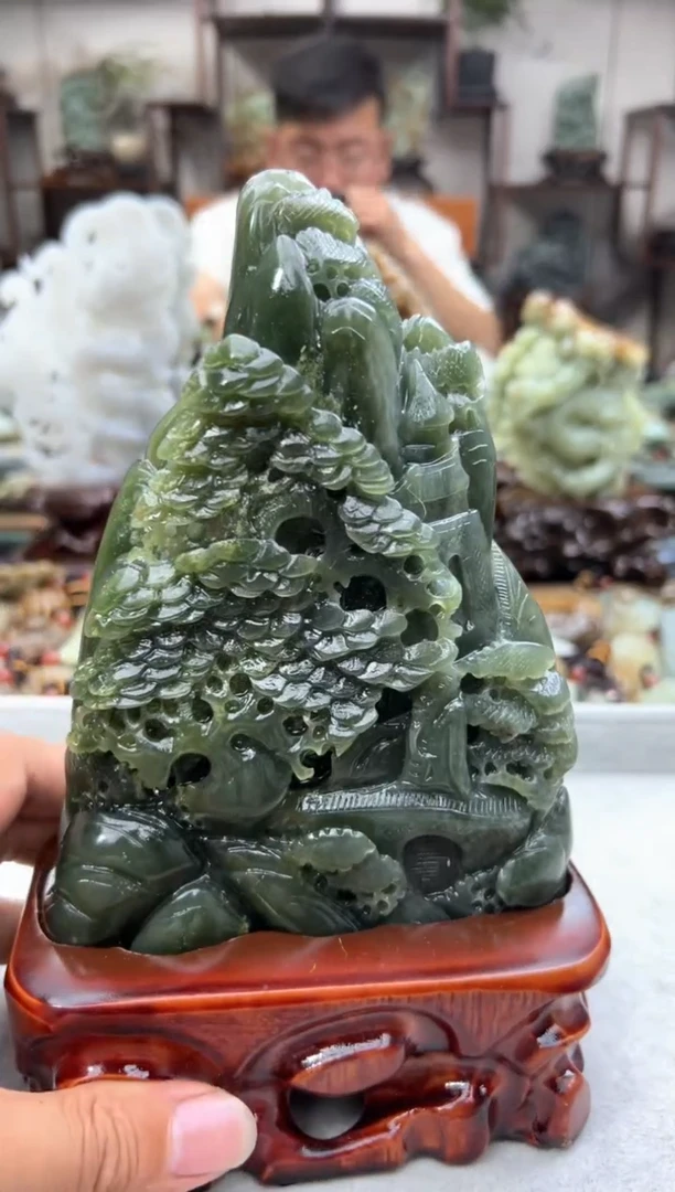 和田玉未镶嵌摆件1