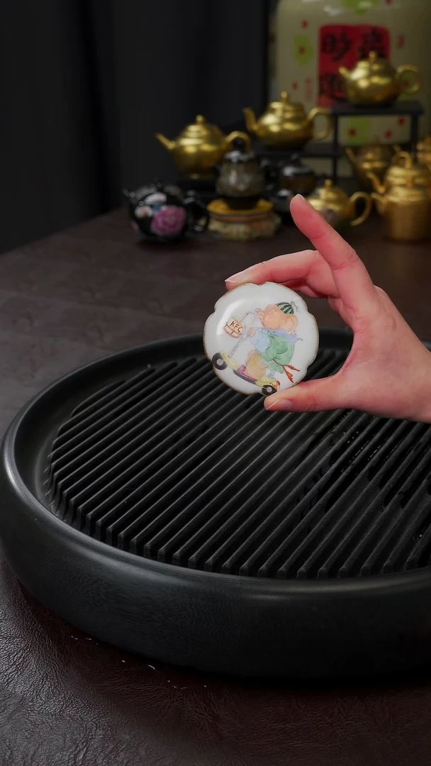 【闪购商品】杯【宜景窑柴烧手绘西游记】盖置50