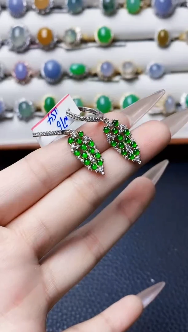 银S925镶嵌戒指翡翠51555