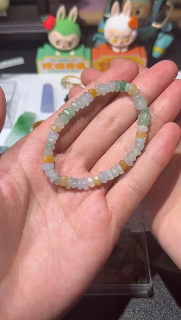 未镶嵌定制翡翠天然A货缅甸翡翠多宝手链