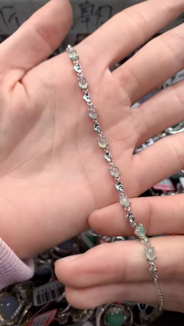 银S925镶嵌戒指翡翠999  1