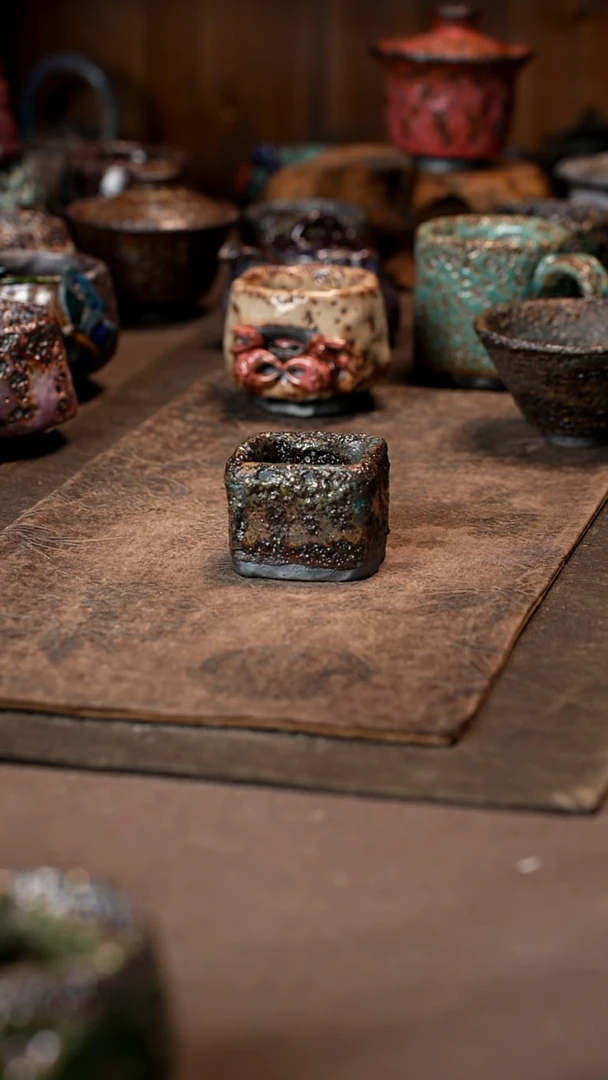 景德镇柴烧志野杯