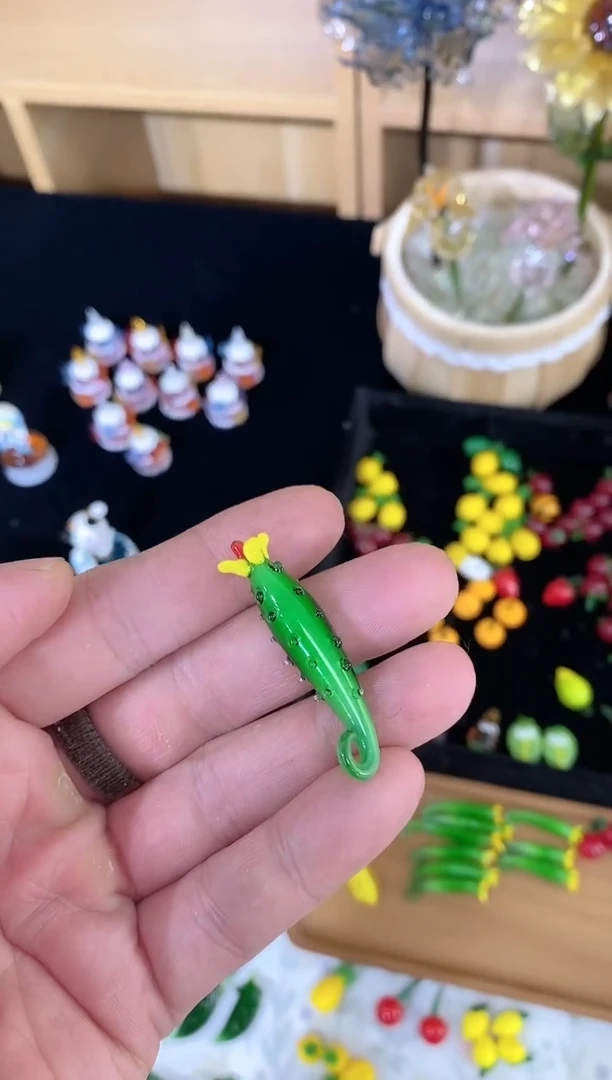 琉璃手工艺品挂钩黄瓜