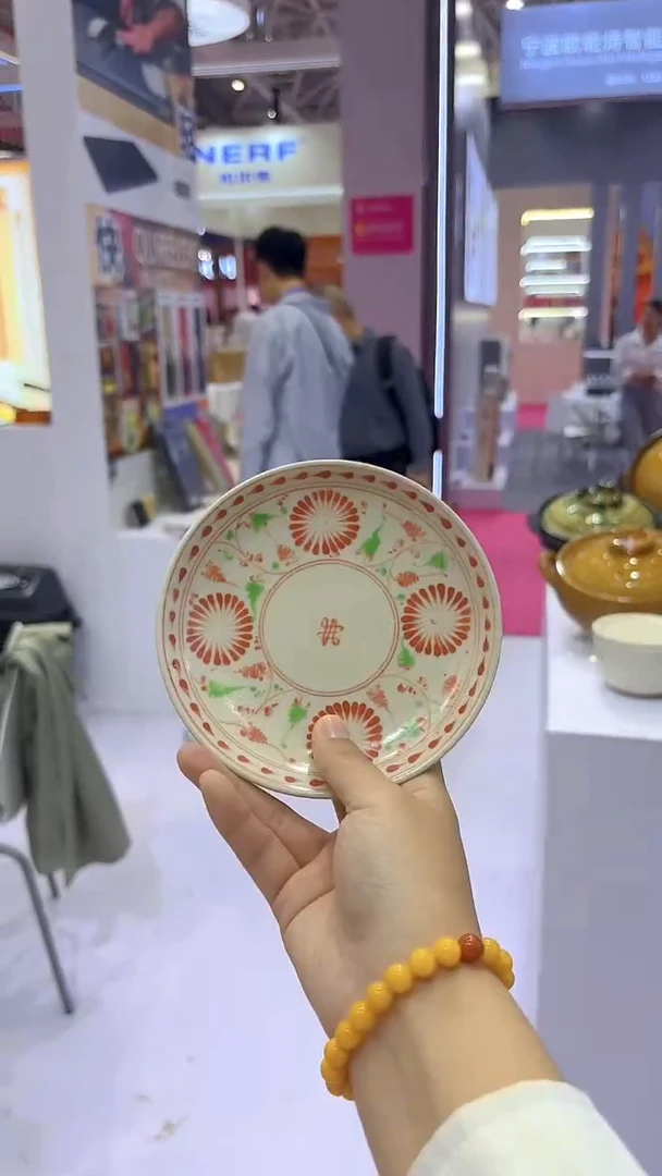 陶土斑鸠烧 小皿 一对