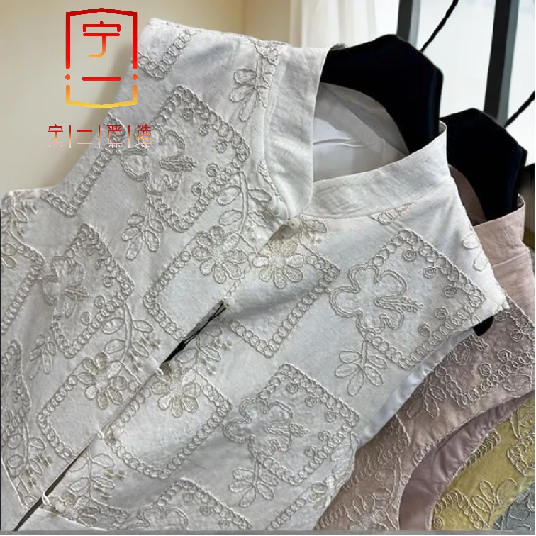 【宁一女装】新中式重工刺绣马夹外套叠穿春秋新款国风马甲坎肩背心