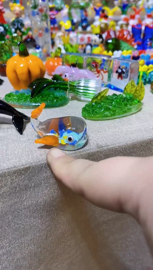 琉璃手工艺品特价鲸鱼