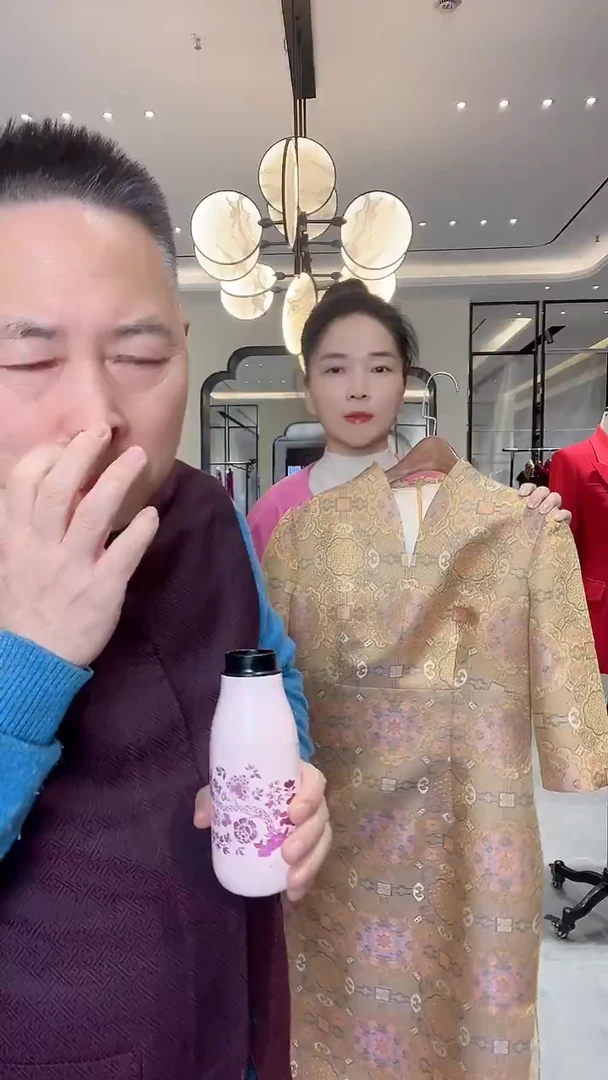 不规则款八达晕中式连衣裙XL尺码