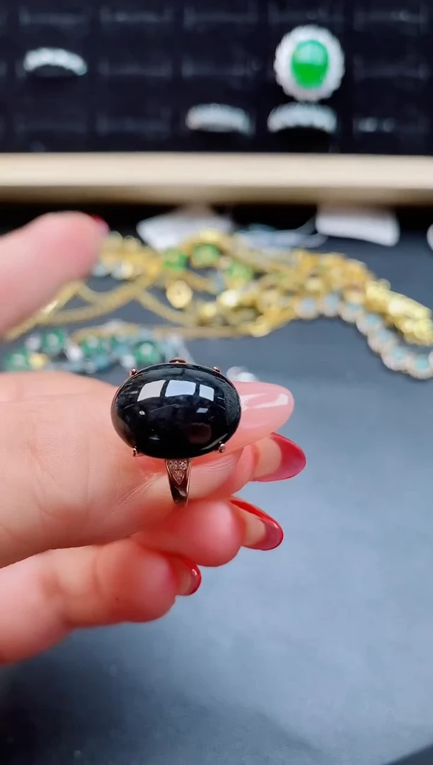 【闪购商品】翡翠戒指银S925镶嵌12121