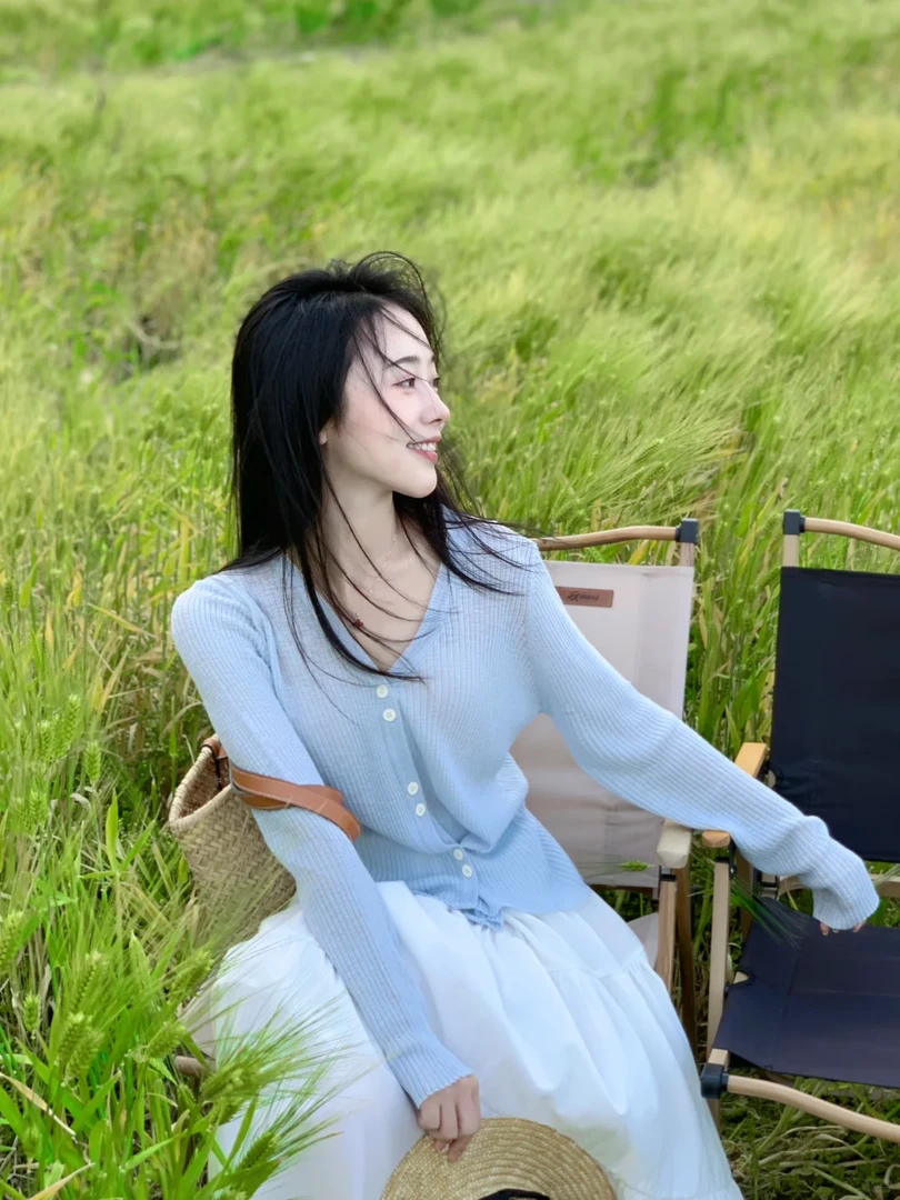 2025春季一整套女韩系穿搭小清新针织开衫上衣搭配半身裙两件套装