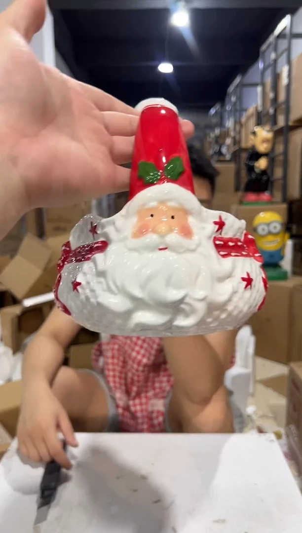 瓷片圣诞老人提篮