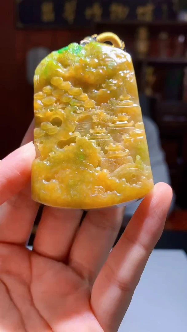 未镶嵌定制翡翠花**谢8008hm-毛货挂件17