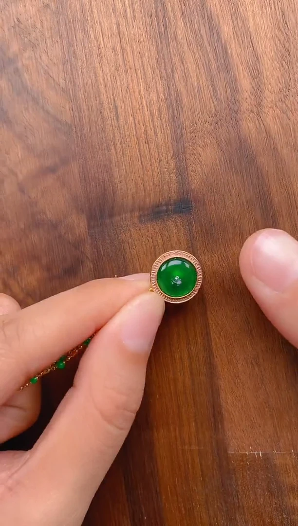 【闪购商品】翡翠吊坠(不含链)银S925镶嵌平安扣吊坠