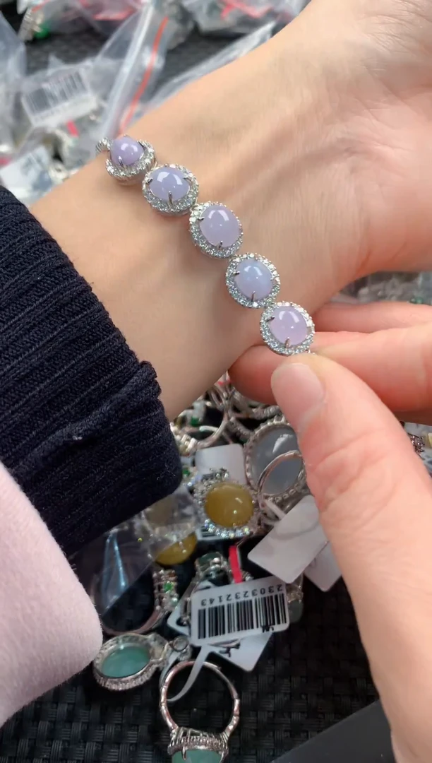 银S925镶嵌戒指翡翠44-----3